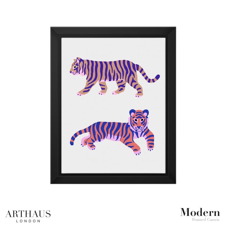 tigers - framed artwork