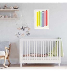 rainbow stripes - framed artwork