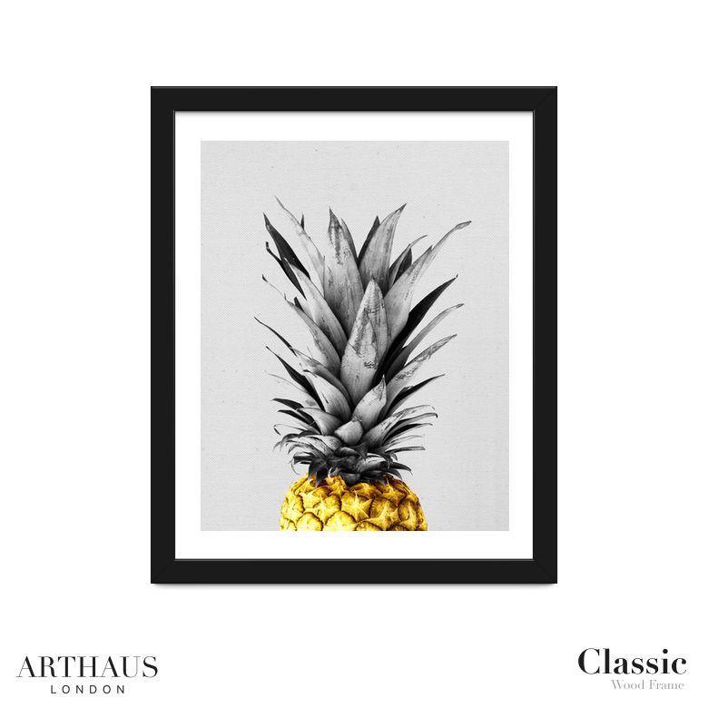 golden pineapple - framed artwork