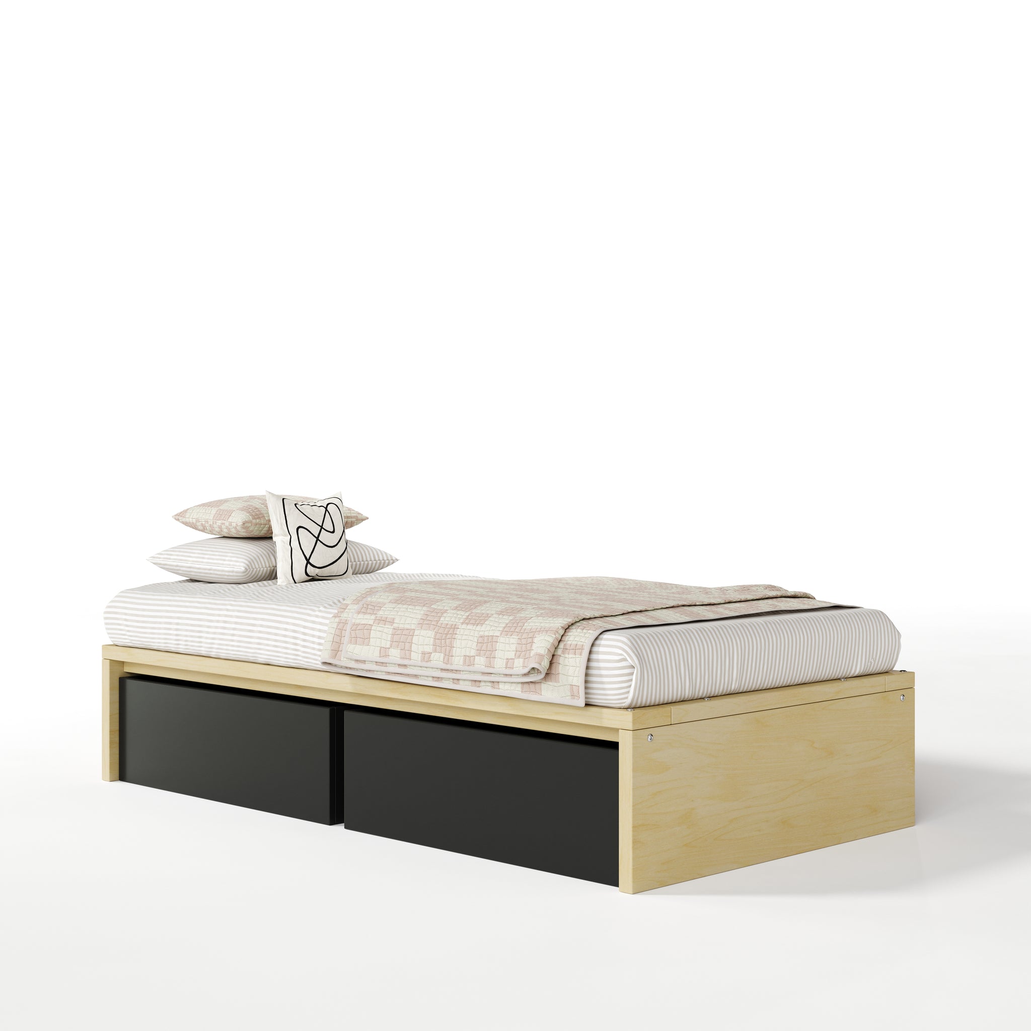 alex platform bed - natural maple