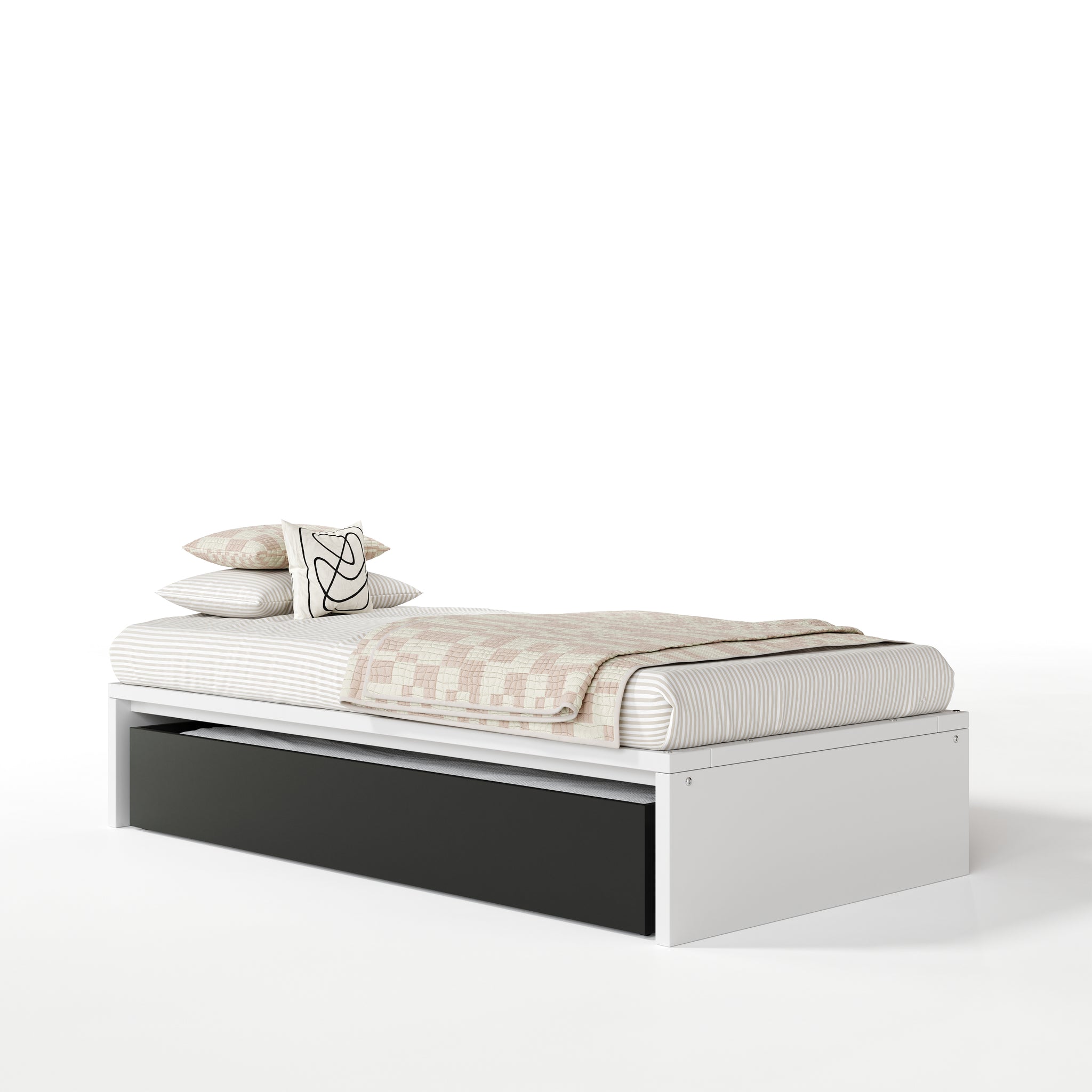 alex platform bed - white maple