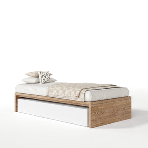 alex platform bed - cerused oak