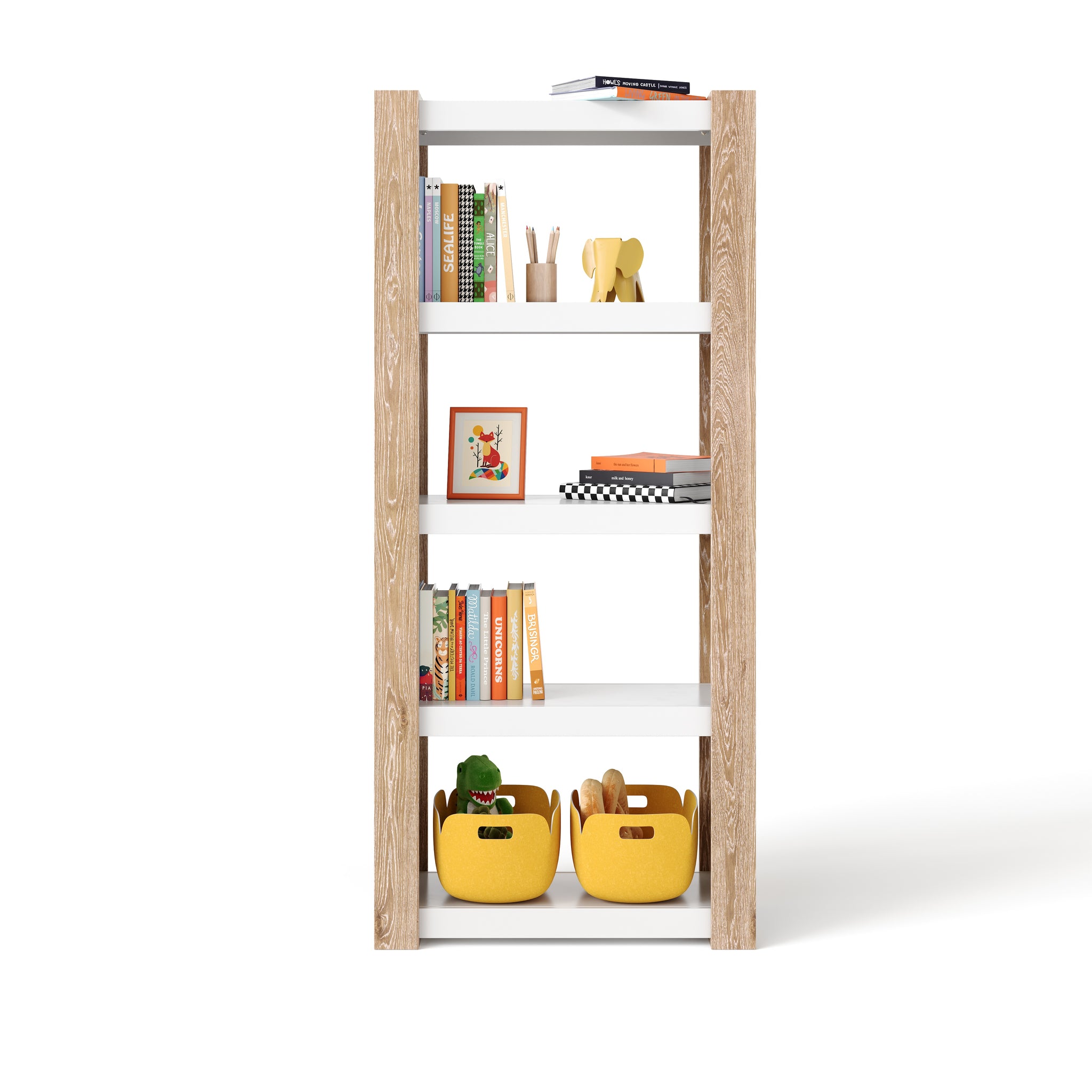 Tall Narrow Bookcase, Tall Maple Bookcase