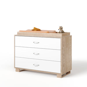 austin 3-drawer changer - cerused oak