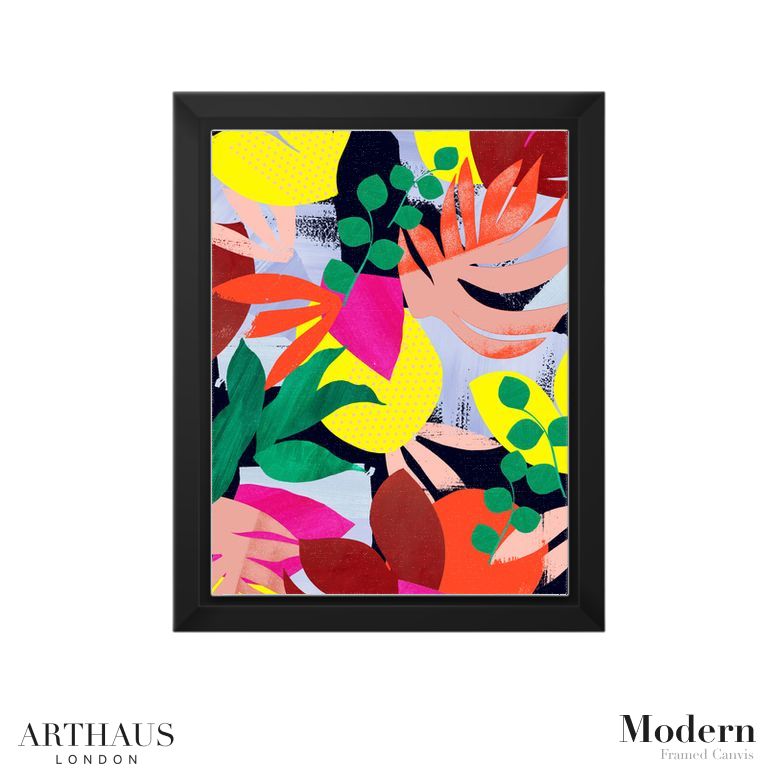 abstract tropical - framed artwork
