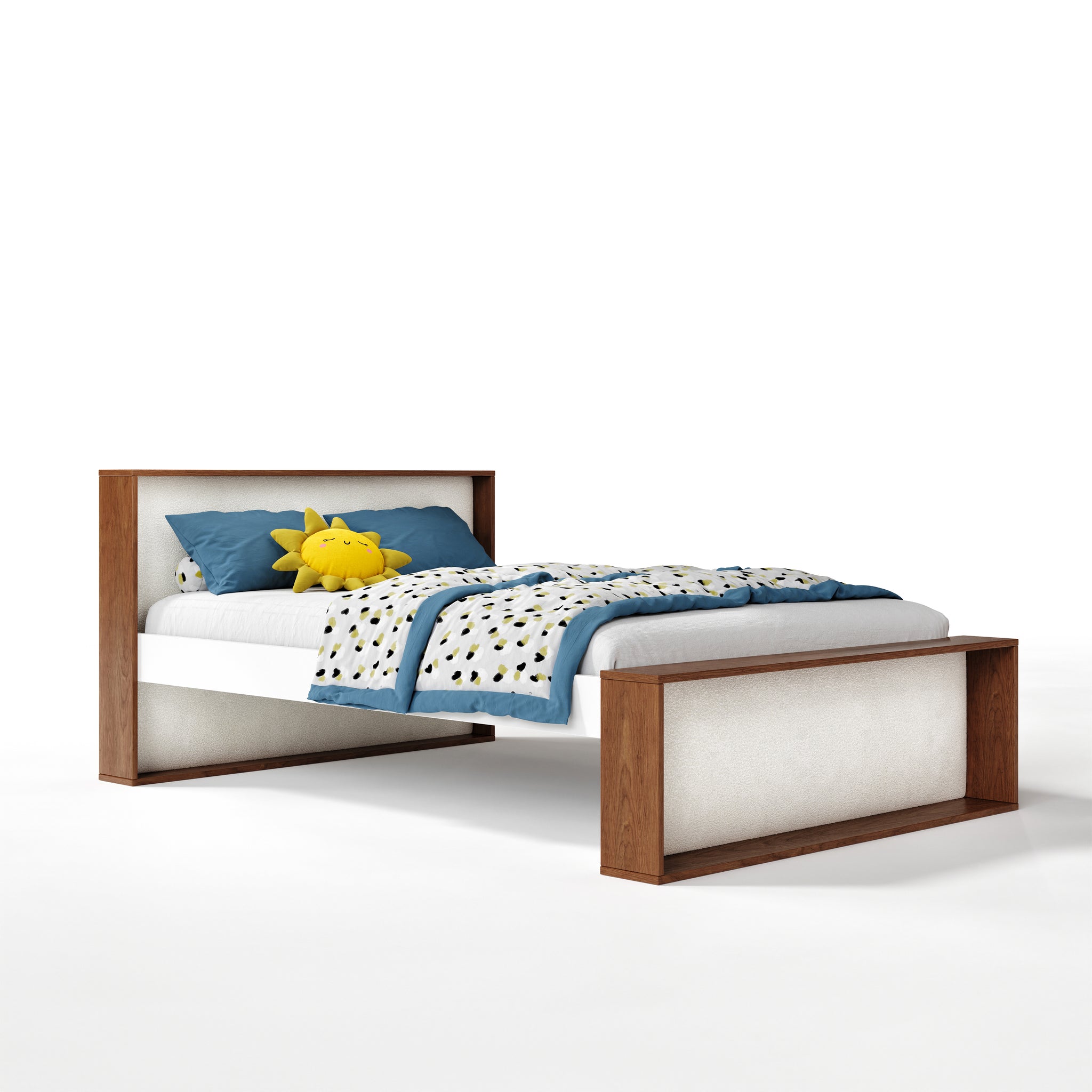 austin upholstered bed - low footboard