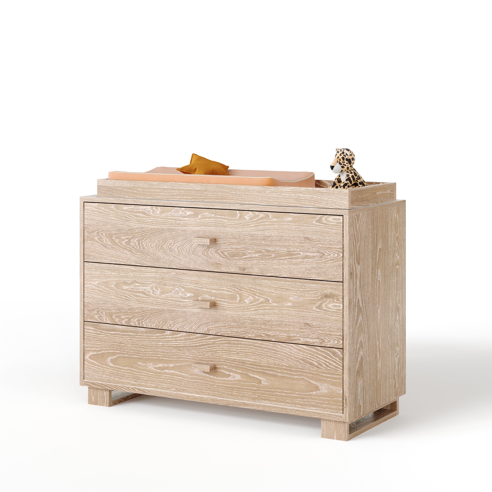 austin 3-drawer changer - cerused oak