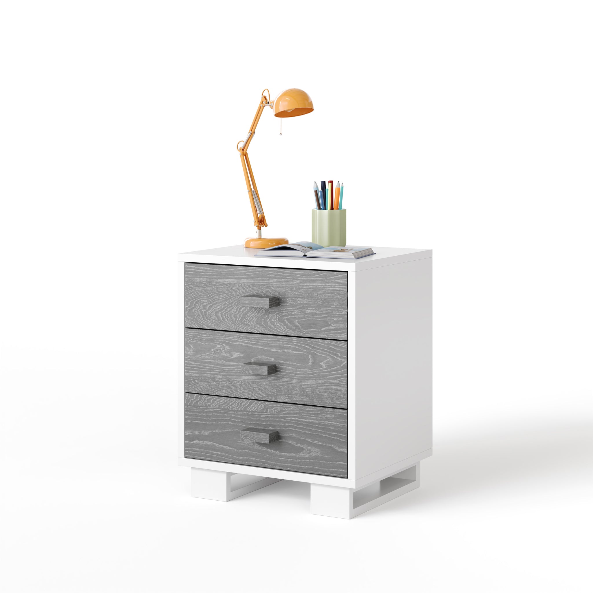 austin nightstand - block pull - white maple