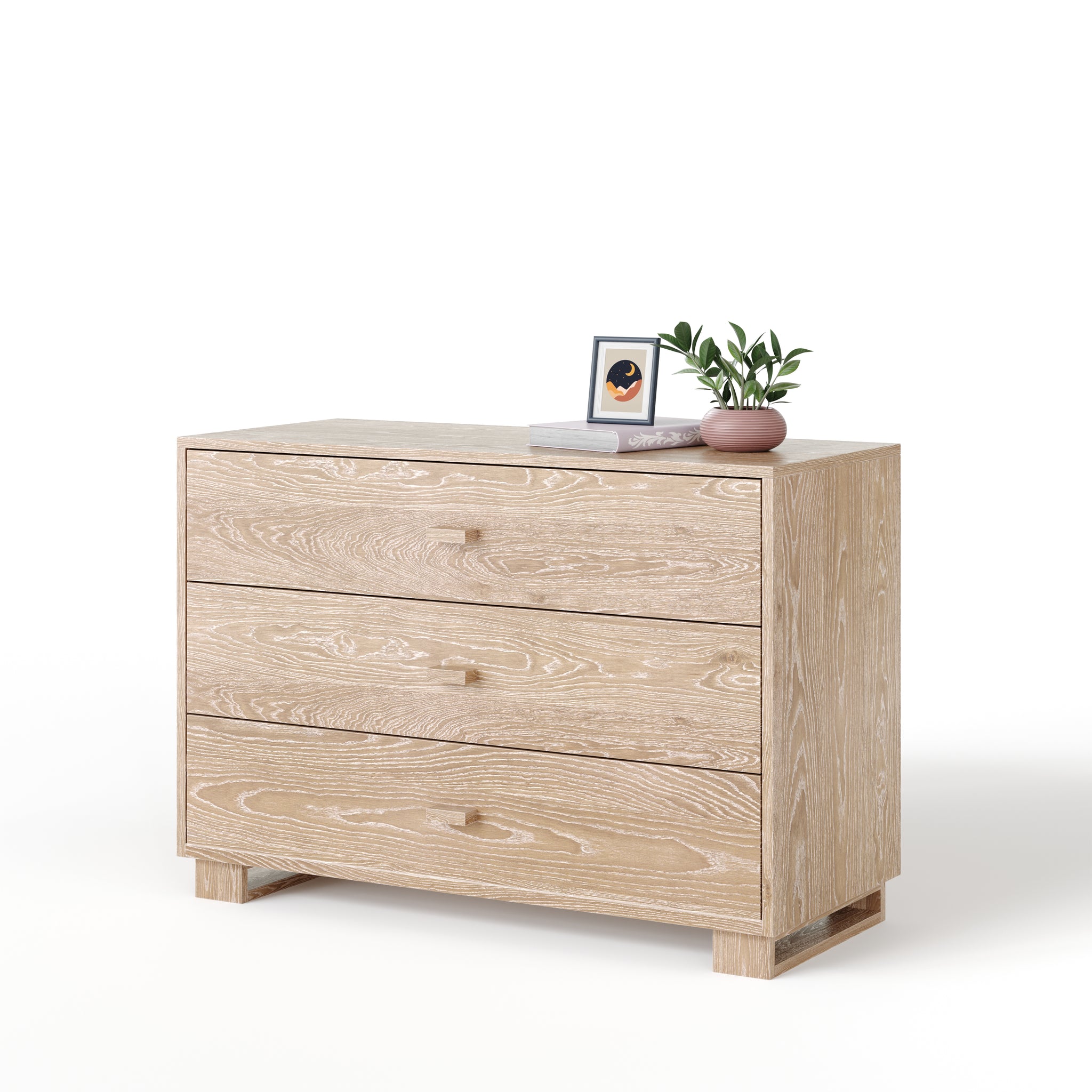austin 3-drawer dresser - cerused oak